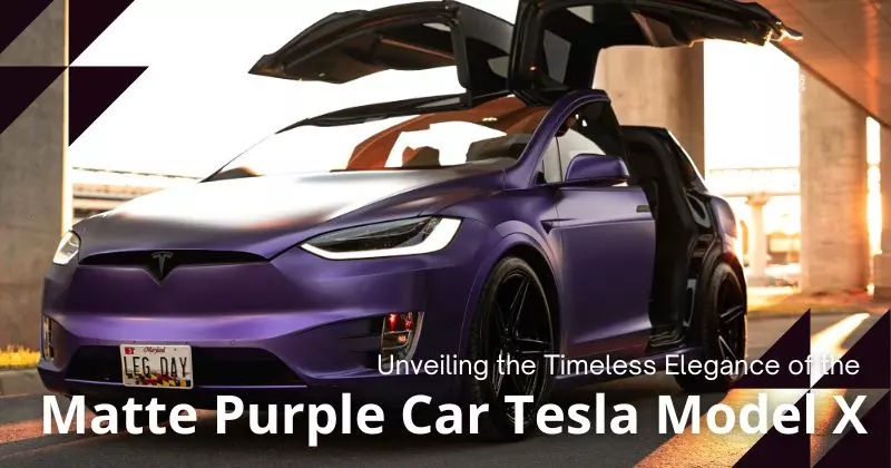 Unveiling the Timeless Elegance of the Matte Purple Car Tesla Model X